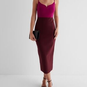 Express Color Block Sweater Dress